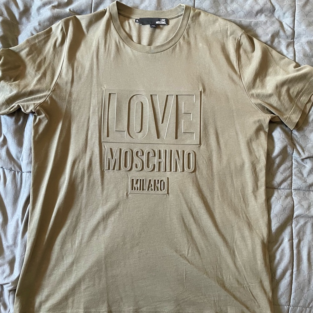 X-Large Light Brown 3D Love Moschino t-shirt